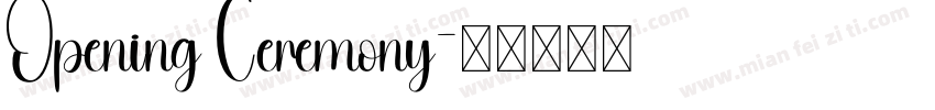 Opening Ceremony字体转换